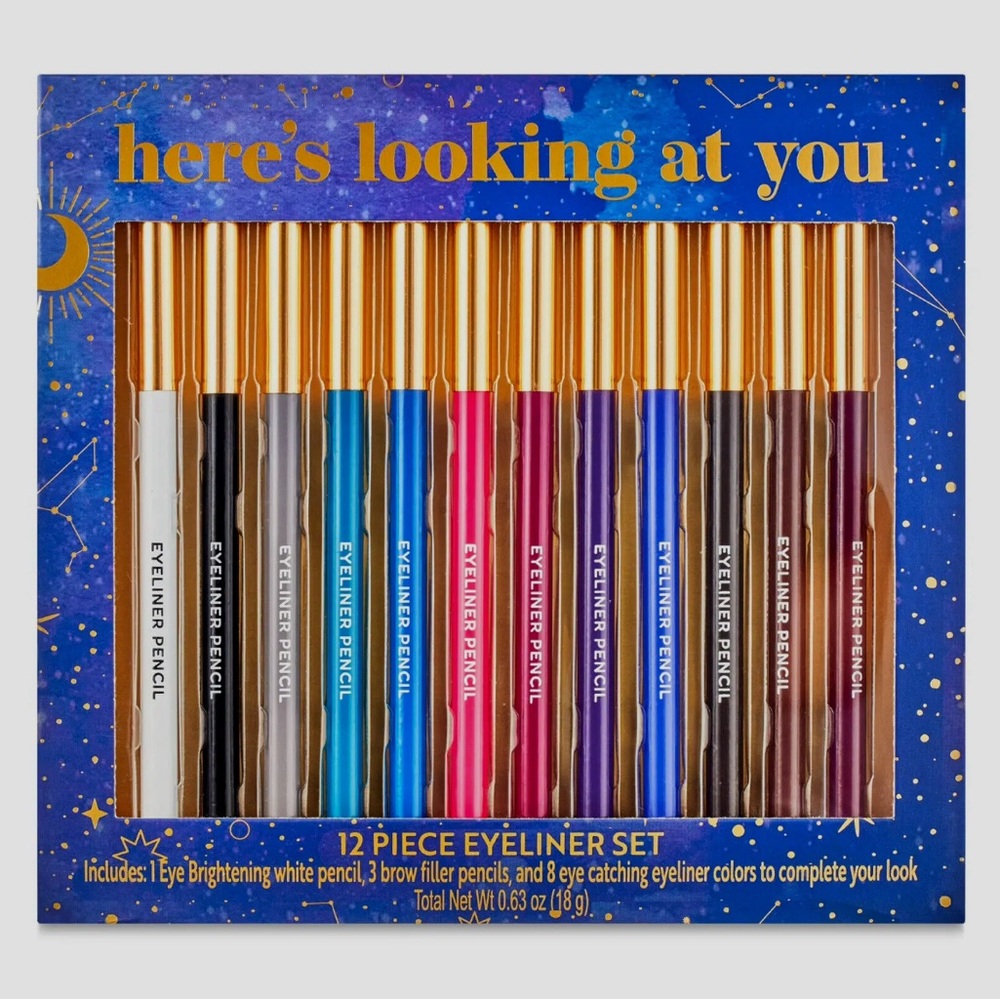 ✨NWT Here's Looking at You Eyeliner Set, 12 Pieces